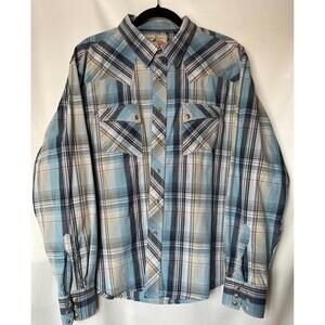 Wrangler American Cowboys Plaid Western Shirt Size XL